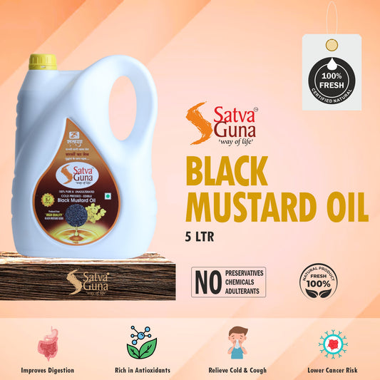 Cold Pressed Black Mustard Oil Edible 5 Litre