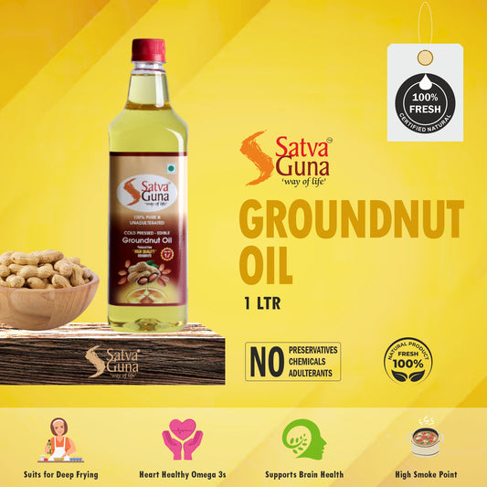 Cold Pressed Groundnut Oil Edible 1 Litre